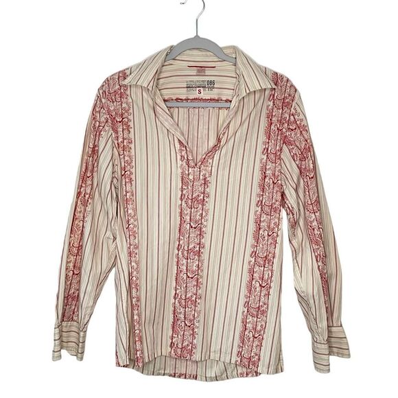 Vintage Guess Western Boho Embroidered Popover Top Blouse Small - Picture 1 of 6